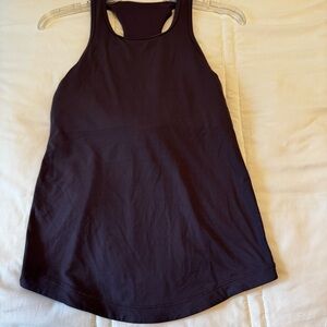 Lululemon Final Lap Tank Top Womens 8 Purple High Neck Medium Support Slim Fit